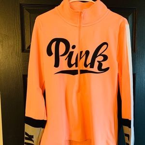 Pink half zipped pullover